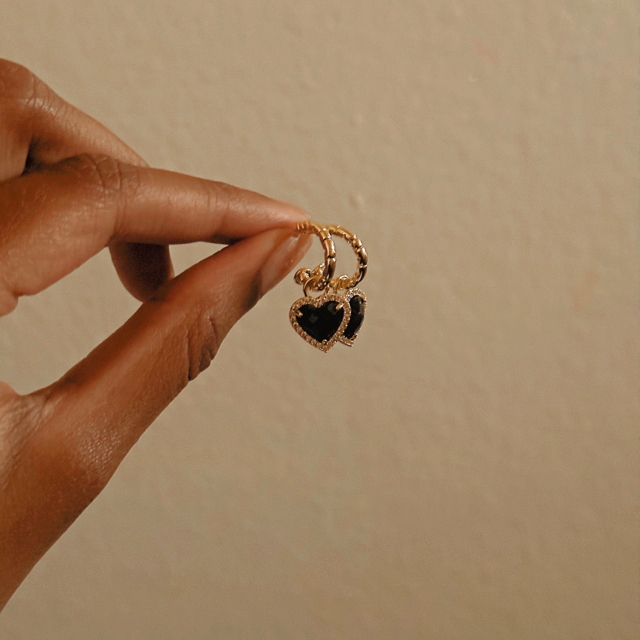 Onyx Charm Earrings