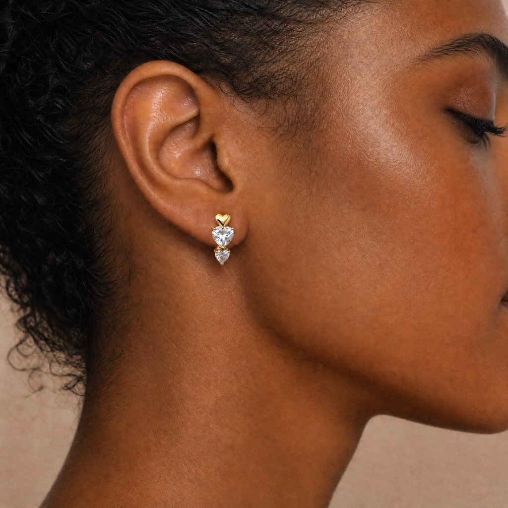 Laila Heart Earrings - Phaze Jewelry